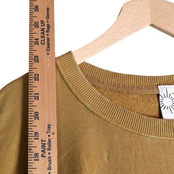 Offline by Aerie Cropped Weekend Sweater Caramel Tan XXL Oversized Baggy Lounge - Picture 6 of 9